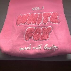 NEW- WHITE FOX Vol. 1 Bubblegum Pink Oversized Hoodie